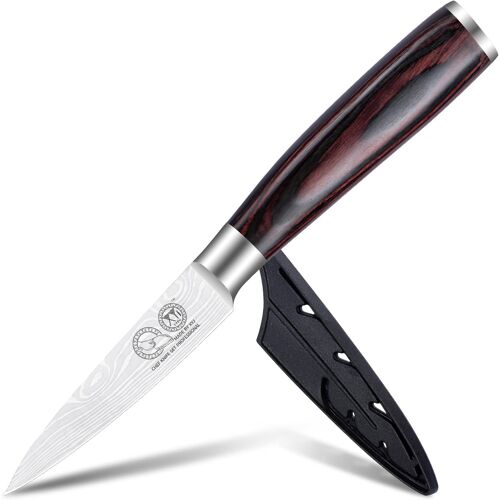 Jexnovashop-Authentic Since 1986,Stainless Steel Paring Knife With Cover,3.5 Inch Small Kitchen Knife,Ultra Sharp,Peeler Knife For Fruit Vegetable,Outdoor Camping,Kitchen Cutlery