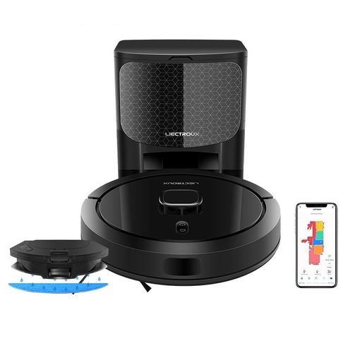 Liectroux G7 - Aspirateur robot laveur 4-en-1, 6500 Pa, puissant, navigation laser LDS, cartographie multi-étages, station de vidage auto, contrôle App Wi-Fi, autonomie 180 min