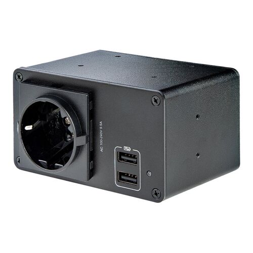 StarTech.com Power Outlet Module for Conference Table Connectivity Box - Boîte de dérivation pour montage en surface - montable sur bureau - USB X 2, alimentation CEE 7/4