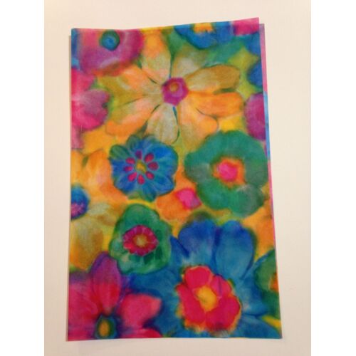 Feuille Décopatch Fondu De Fleurs Colorées
