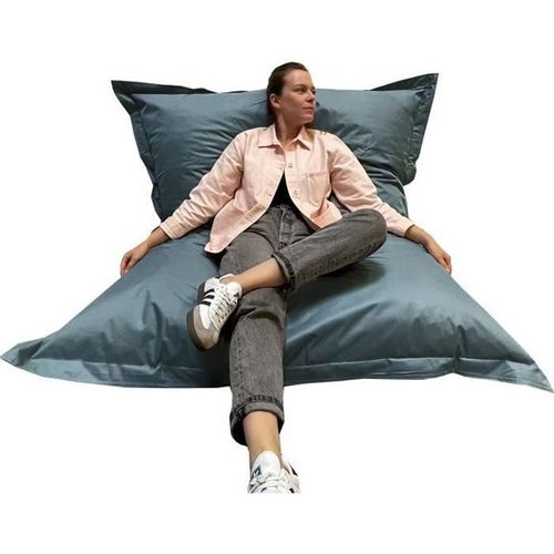 Pouf Extérieur Xxl - Jardin, Terrasse, Balcon - Extérieur Et Intérieur - Coussin Xxl Extérieur Imperméable Et Anti-Uv (Gris Foncé)