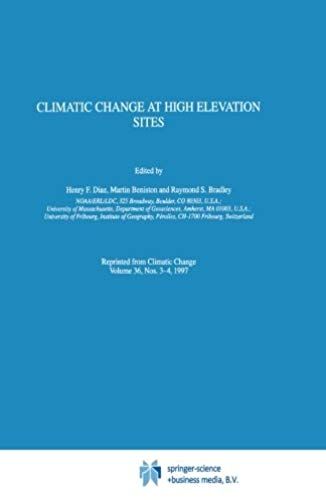 Climatic Change At High Elevation Sites