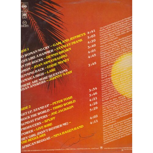Rock"N"Reggae Party -Musik Expess Cbs 85071 - Life Wire -Peter Tosh - Third World - Joe Jackson - Spliff - The Regulars - (Import Germany)