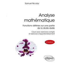 Analyse Mathématique - Fonctions Définies Sur Une Partie De La Droite Réelle