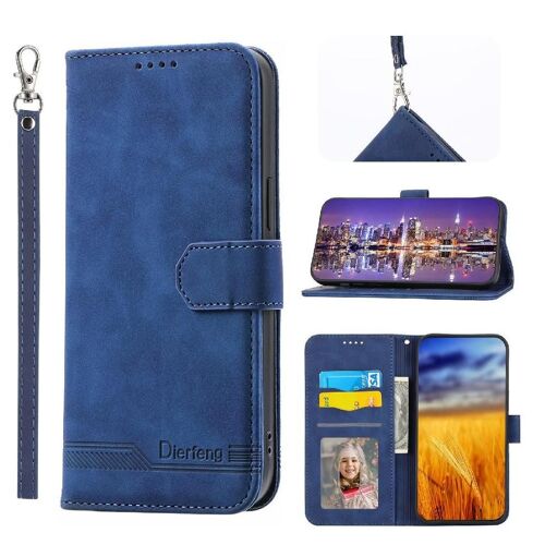Flip Étui Pour Motorola Moto G Power 2023 Fentes Pour Cartes Fermeture Magnétique Premium Cash Poche Bracelet - Bleu