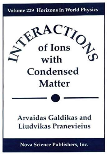 Interactions Of Ions With Condensed Matter, Volume 229