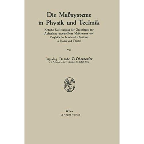 Die Maßsysteme In Physik Und Technik