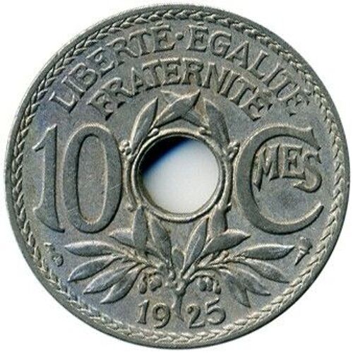Pièce De Monnaie Française - 10 Centimes De 1925 Lindauer