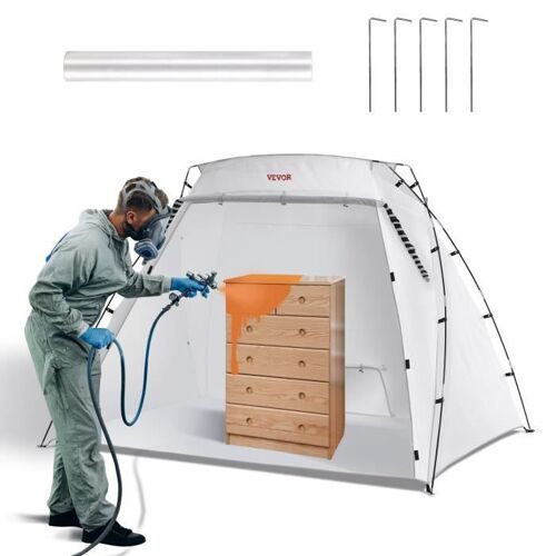 Vevor Abri De Peinture Portable Tente De Peinture 228x158x158cm Cabine Bricolage
