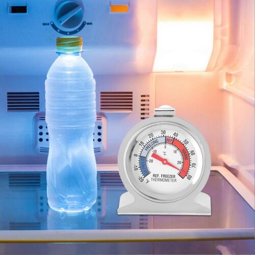 Acier Inoxydable Grand Congélateur À Cadran Réfrigérateur Thermomètre Outil De Jauge De Température 