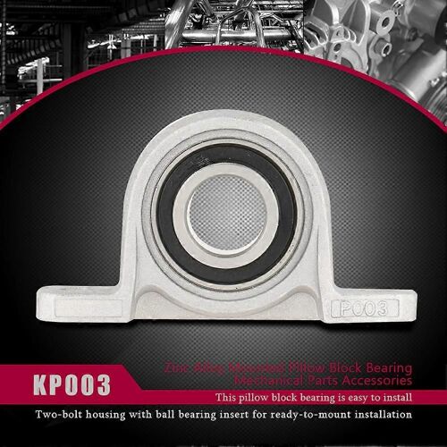 1Pc 17mm KP003 Alliage De Zinc Monté Bloc D'oreiller Roulement Pièces Mécaniques Accessoires