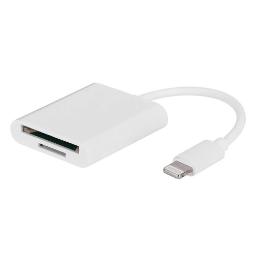 Pour IOS vers lecteur de carte de stockage/mémoire Adaptateur de lecteur de carte d'appareil photo à double emplacement 2 en 1