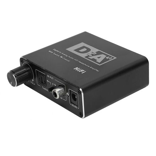 Convertisseur de fibre numérique-analogique Réglage du volume Décodeur audio coaxial à 5.1 canaux (ligne d'alimentation USB hôte, ligne de fibre optique)