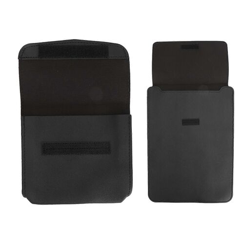 Housse pour ordinateur portable en cuir PU pour ordinateur portable OS 13 Vertical Laptop Envelope Sleeve Pochette universelle pour ordinateur portable Noir