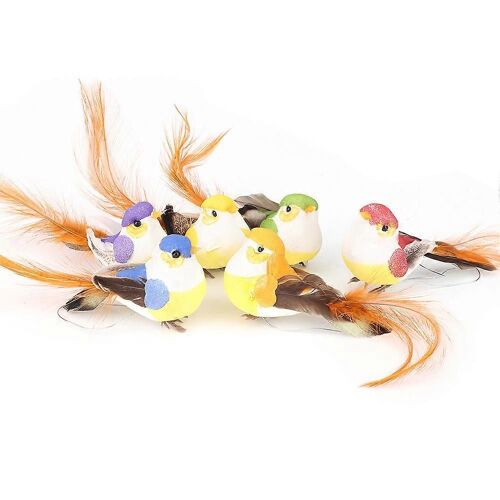 12 Pcs Belle Simulation Oiseau Arbre Liaison Artificiel Oiseau Décor Artisanat pour Plante Décoration De La Maison