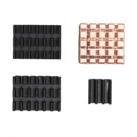 Dissipateur thermique en aluminium 4pcs pour RPi 5 Ensemble de dissipateur thermique en aluminium silencieux à faible bruit de carte mère avec ruban adhésif conducteur thermique