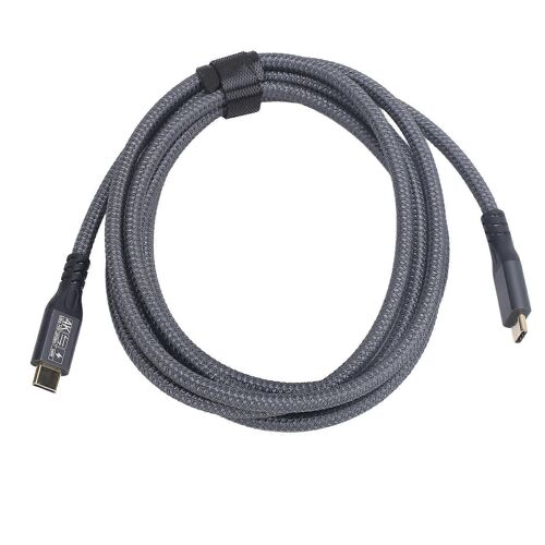 Prise en charge du câble USB C vers USB C Transfert de données 20 Gbit/s Charge rapide 240 W Sortie vidéo 4K 60 Hz Câble USB C 3.2 Gen 2 2 m / 6,6 pieds