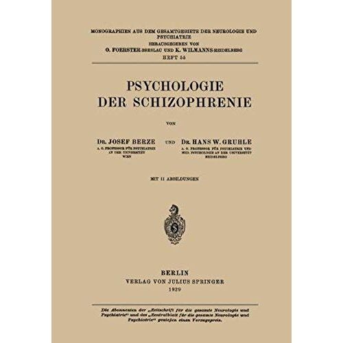 Psychologie Der Schizophrenie