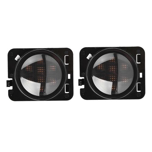 Paire De Feux De Position Latéraux De Clignotants D'aile À Led Pour Jeep Wrangler Jk 2007-2015
