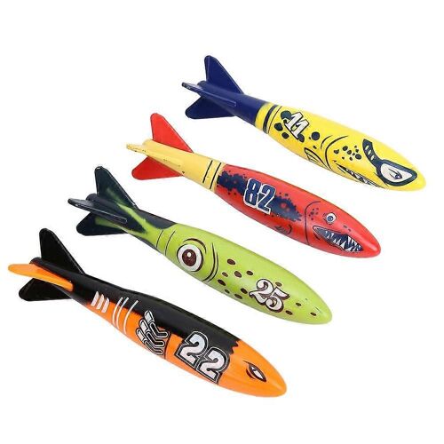 4 Pcs Torpille Sous-Marine Lancer De Roquette Natation Plongée Jeu Jouet D'été