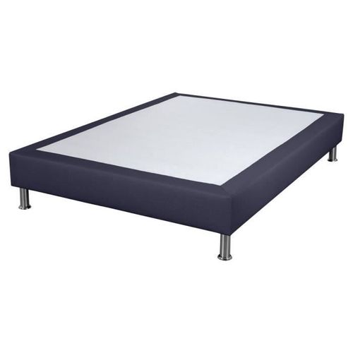 Sommier Tapissier + Pieds Sp18 Volcan 160x200 Lattes Bois Massif - H.18 Cm