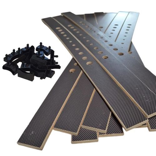 10 Lattes + Embouts - 780x53x8 Mm - Lit 160 - Pour Sommier Sedac