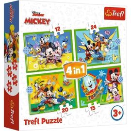 Trefl Mickey Mouse Puzzle 4 en 1 Mickey entre amis 68 éléments - 5900511346169