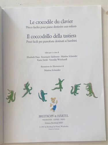 Méthode De Piano « Le Crocodile Du Clavier »