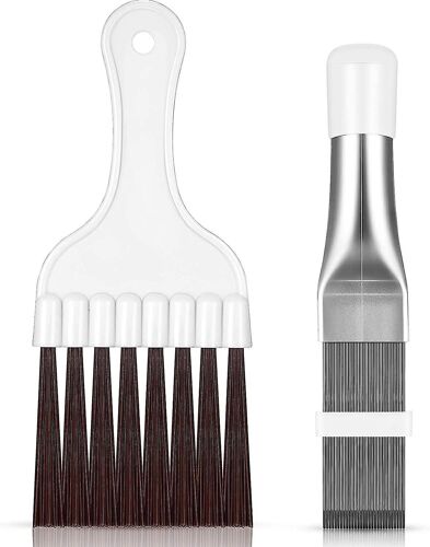 Ensemble de brosses de nettoyage pour ailettes de climatiseur : peigne et brosses métalliques durables pour un entretien efficace des serpentins