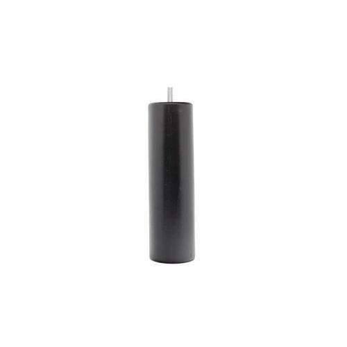 Lot de 4 pied de lit en bois de hêtre, ¿ Hauteur 20 cm ¿ Laque Noir ¿ Vis M8x20