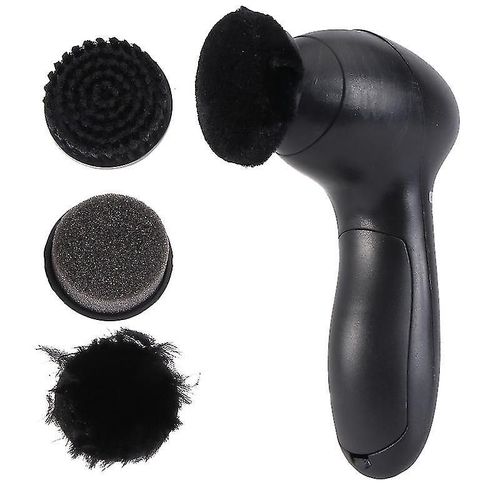 Ensemble De Cireuse À Chaussures Électrique Avec Brosses Pour L'entretien Des Chaussures En Cuir (Noir)