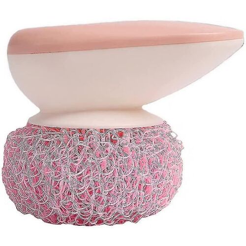 Brosse De Nettoyage Multifonctionnelle Rose Pour La Cuisine - Ergonomique, Anti-Rayures, Réutilisable, Parfaite Pour Les Casseroles, Poêles Et Ustensiles