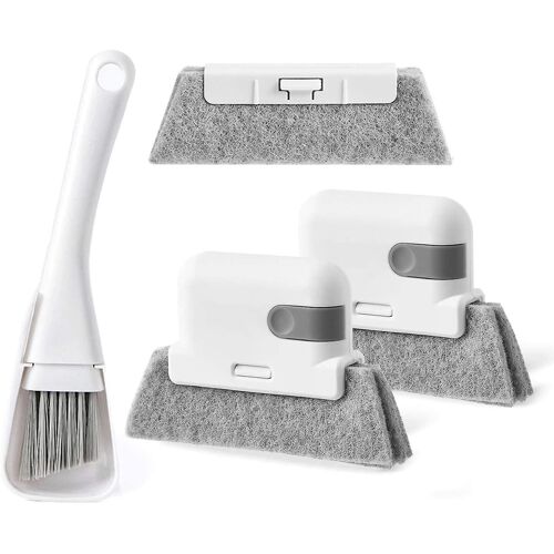 Ensemble de brosses de nettoyage de vitres sans effort avec suceur plat - 2 brosses magiques et tête à changement rapide pour un nettoyage facile !