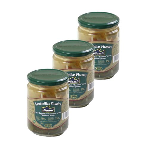 Lot 3x Banderilla / Brochette Piquante - Bocal 415g