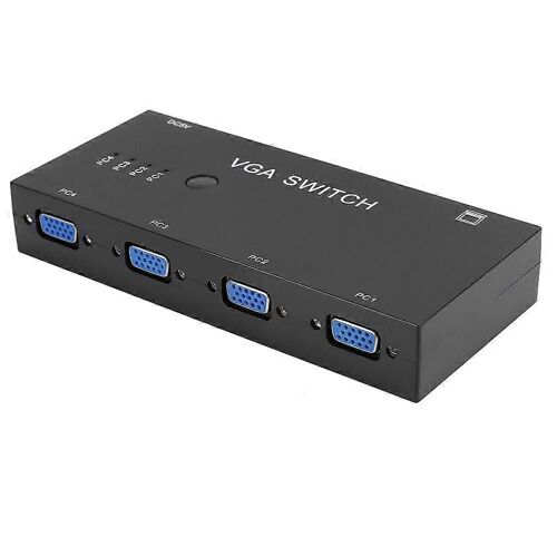 Mélangeur Convertisseur Vidéo VGA Adaptateur HD Affichage Accessoires Informatiques Noir 4¿ ; dans¿ ; 1¿ ; Dehors