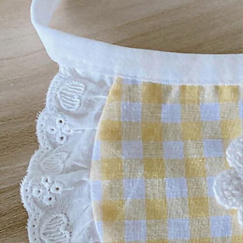 Chien Bandana Mignon À La Mode À Carreaux Motif Smiley Face Petits Chiens Bavoirs Pour Bichon Teddy Poméranie Jaune Clair