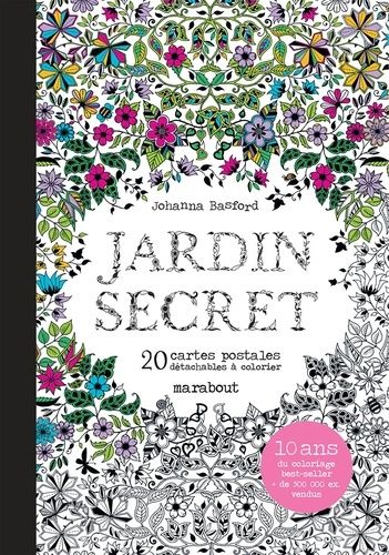 Jardin Secret - 20 Cartes Postales Détachables À Colorier