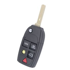 Coque De Clé De Voiture Pour Volvo 5 Boutons Noir