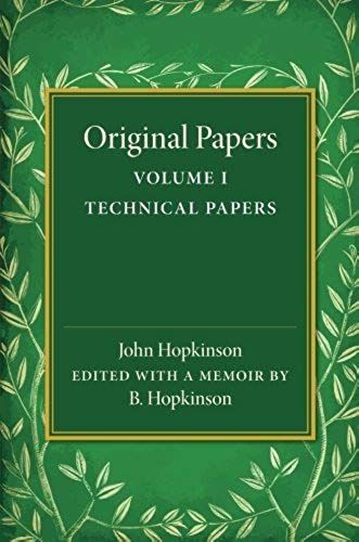 Original Papers Of John Hopkinson