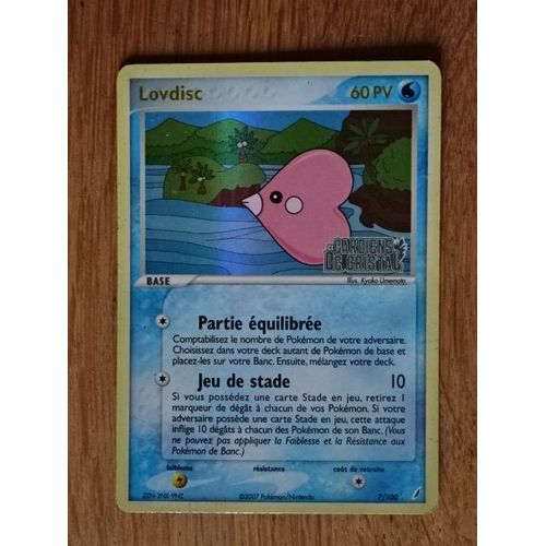 Carte Pokémon Lovdisc Holo Ex Gardiens De Cristal 60 Pv 7/100