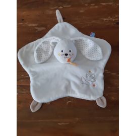 Doudou Sucre D Orge Lapin Crême Brodé Feuille Étoile En Forme Etoile, Xl