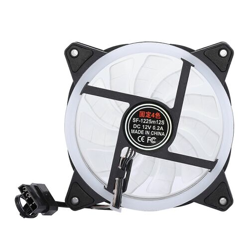 Ventilateur RVB Ventilateurs de châssis multicolores Ordinateur de bureau Refroidissement du processeur Aurora Silent 12cm (Aurora Double Ouverture Multicolore Lumières Vis d'emballage)