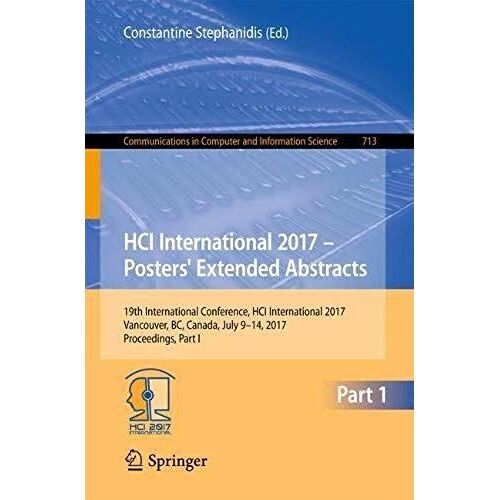 Hci International 2017 - Posters' Extended Abstracts
