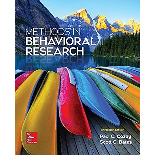 Loose Leaf For Methods In Behavioral Research