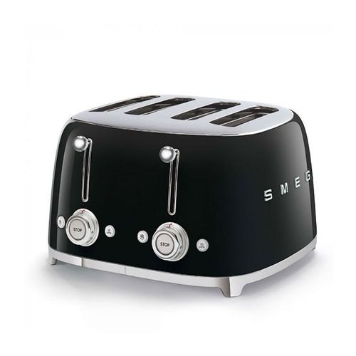 SMEG Toaster 4 Fentes 2000W Thermostat Réglable Noir