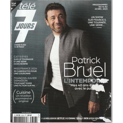 T7j Zoe Clauzure 1/2p/Patrick Bruel 3p/ Serie The Crown 1p/Pierre Richard 1/2p/Timothee Chalamet 1p/Pomme 1/2p/Marie Jo Perec 1p/Miss France 2024 2p/Francois Xavier Demaison 1.5p/Lucie Bernardoni 1.5p