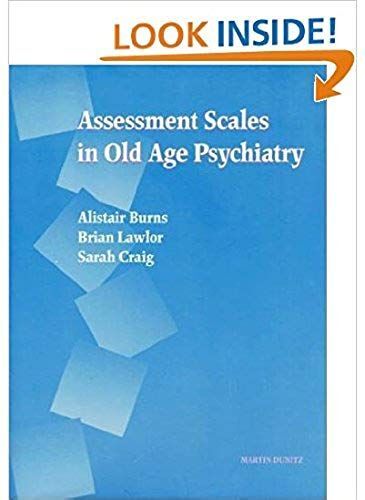 Assessment Scales In Old Age Psychiatry