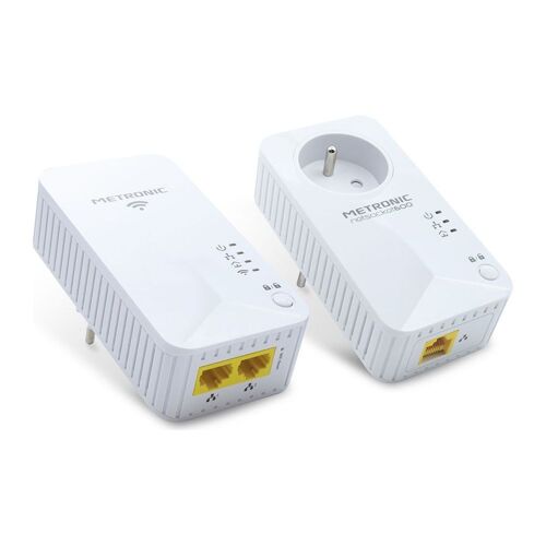 CPL Wifi METRONIC Prise CPL Duo Wi-Fi 600 Mb/s