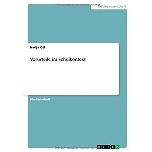 Vorurteile Im Schulkontext