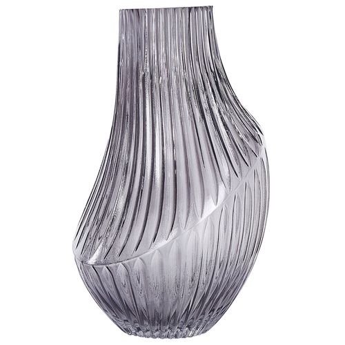 Verre Vase à fleurs 36 cm Gris MYRSINA